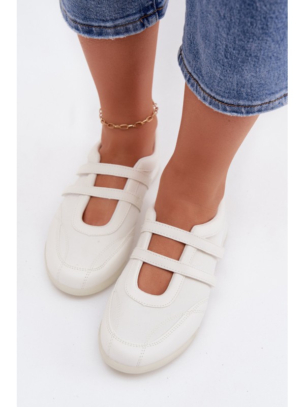 Women's Sport Ballerinas With Straps White Farvessa