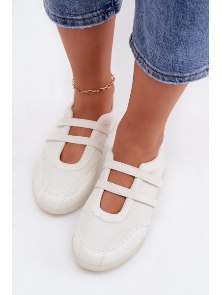 Women's Sport Ballerinas With Straps White Farvessa