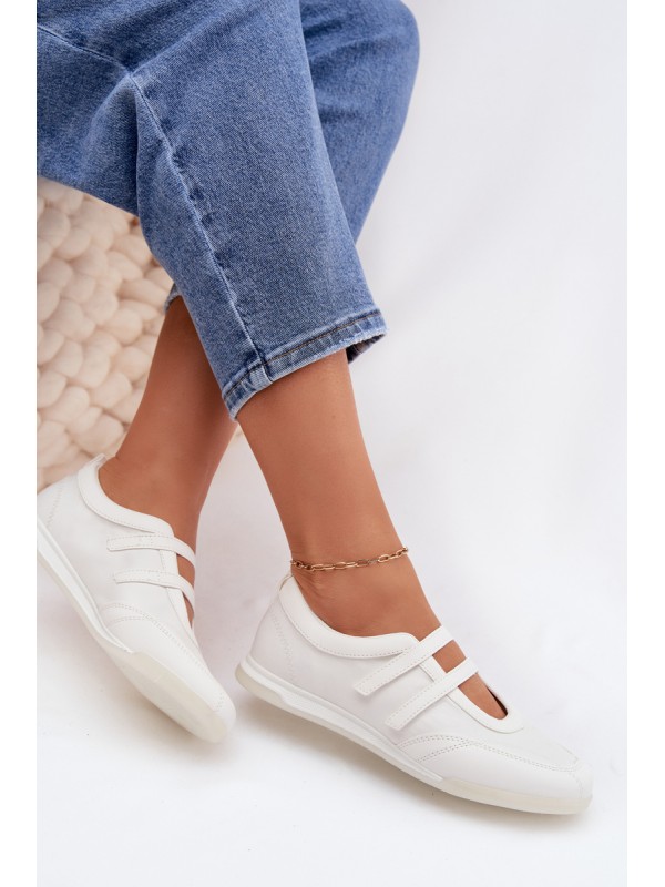 Women's Sport Ballerinas With Straps White Farvessa