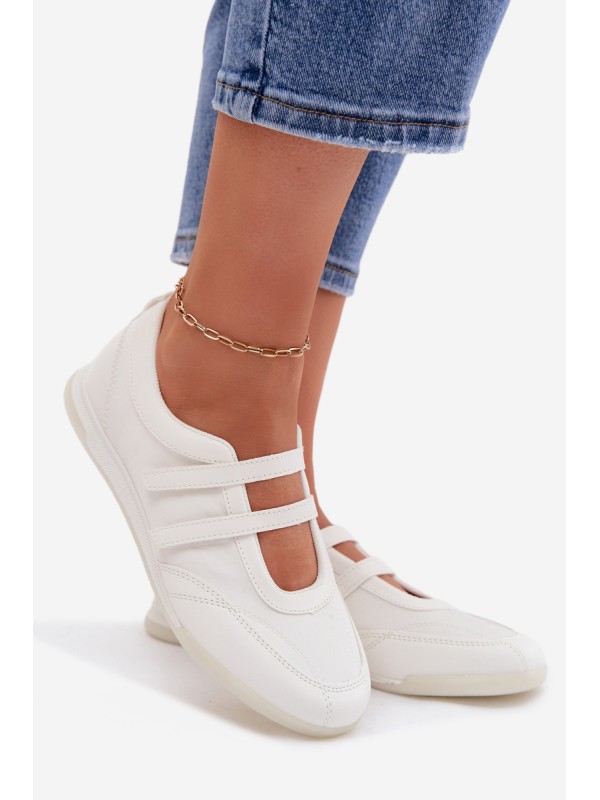 Women's Sport Ballerinas With Straps White Farvessa
