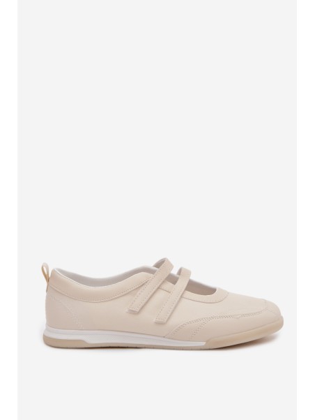 Women's Sports Ballerinas With Straps Beige Farvessa