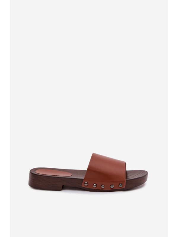 Women's Flat Buckle Sandals Camel Brinalle