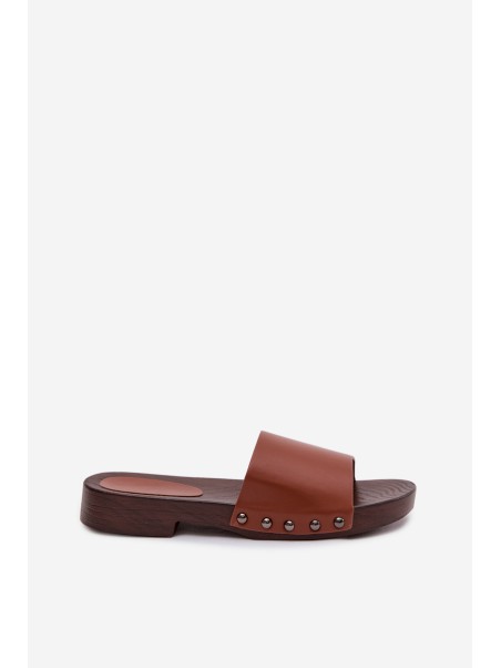 Women's Flat Buckle Sandals Camel Brinalle