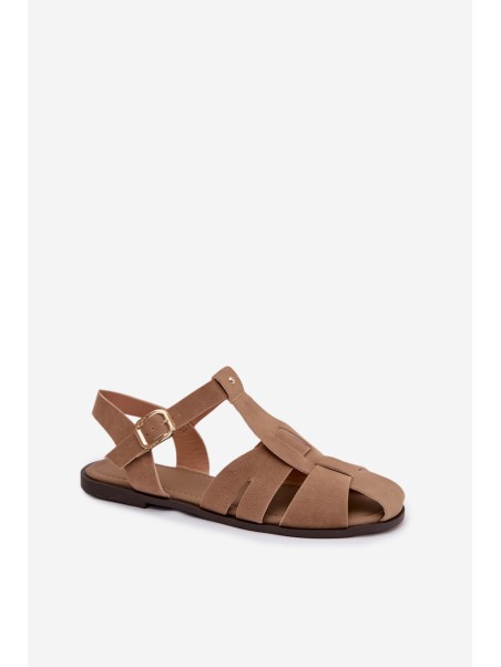 Women's Flat Khaki Roman Sandals Belanessa