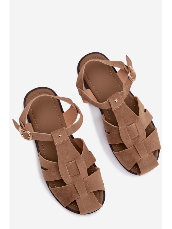 Women's Flat Khaki Roman Sandals Belanessa