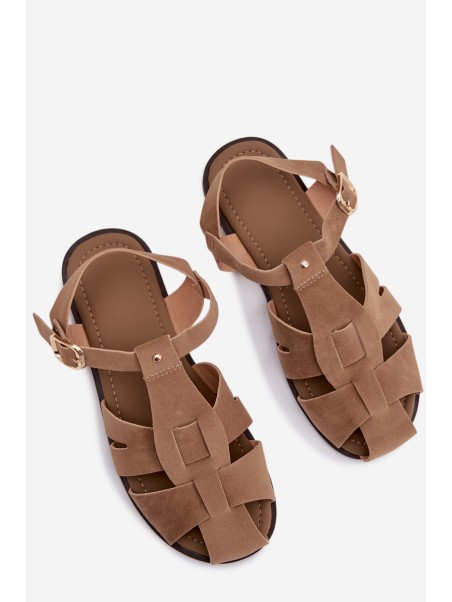 Women's Flat Khaki Roman Sandals Belanessa