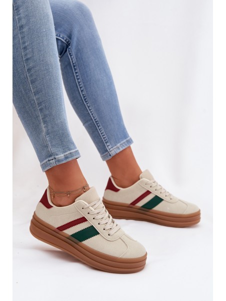 Women's Platform Sneakers Beige Janivelle