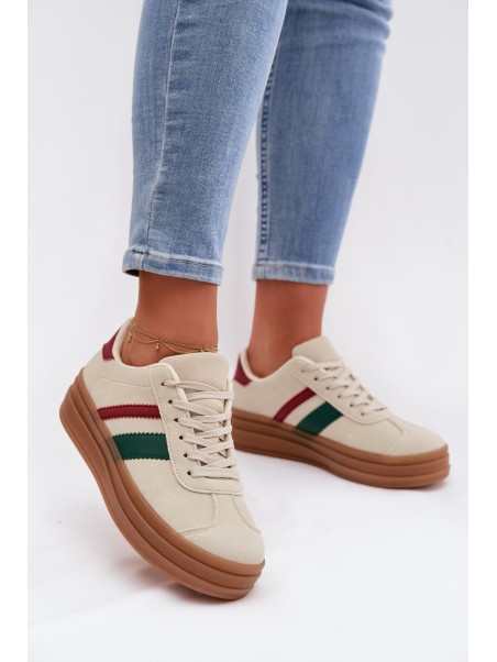 Women's Platform Sneakers Beige Janivelle