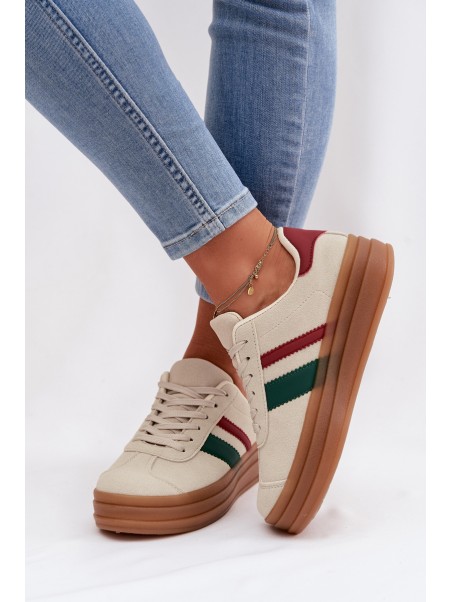 Women's Platform Sneakers Beige Janivelle