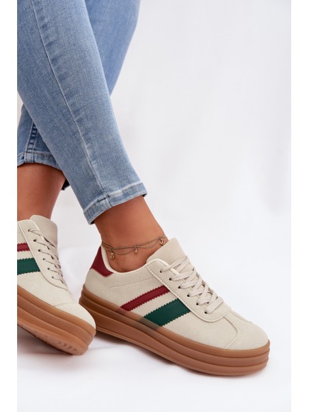 Women's Platform Sneakers Beige Janivelle