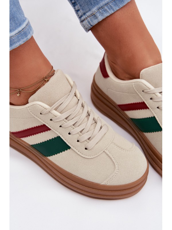Women's Platform Sneakers Beige Janivelle