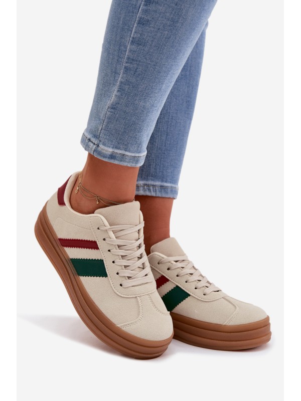 Women's Platform Sneakers Beige Janivelle