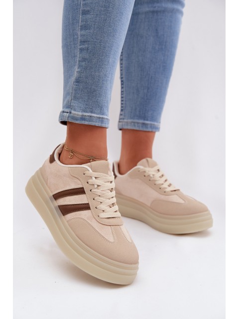 Women's Platform Sneakers Beige Galleria 2