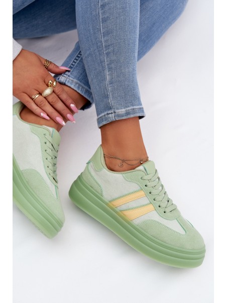 Women's Platform Sneakers Green Galleria