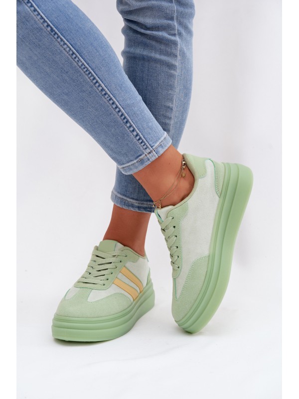 Women's Platform Sneakers Green Galleria