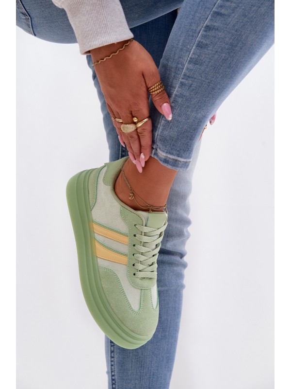 Women's Platform Sneakers Green Galleria