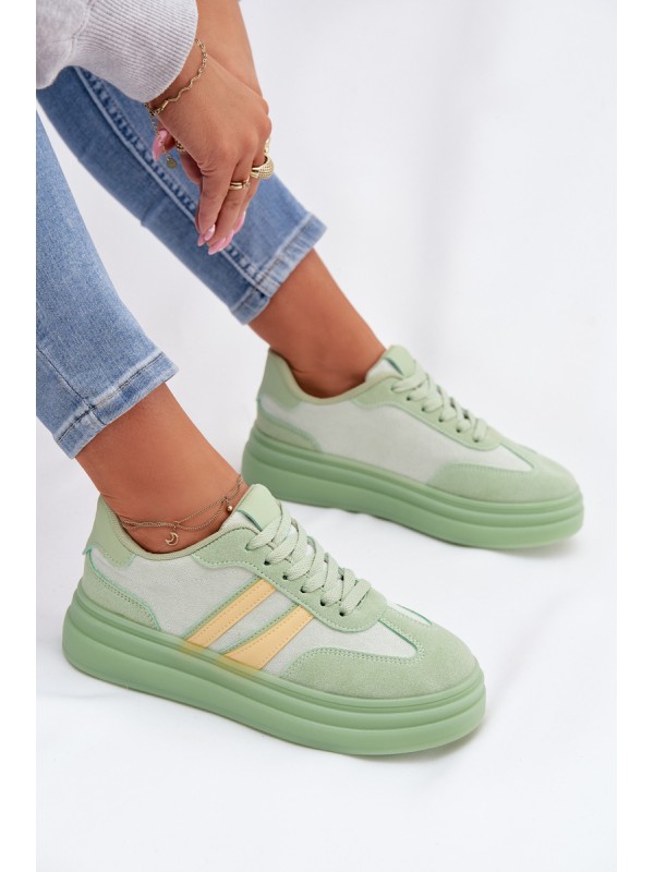 Women's Platform Sneakers Green Galleria