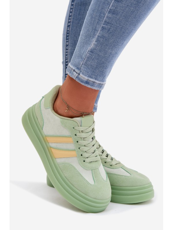 Women's Platform Sneakers Green Galleria