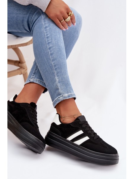 Women's Platform Sneakers Black Galleria