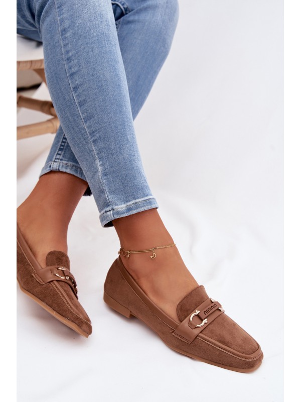 Women's Loafers Brown Evelora with Decorative Element