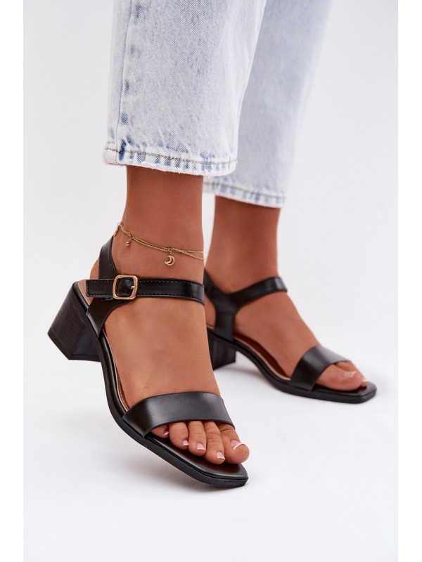 Women's Eco Leather Platform Sandals Black Sabela