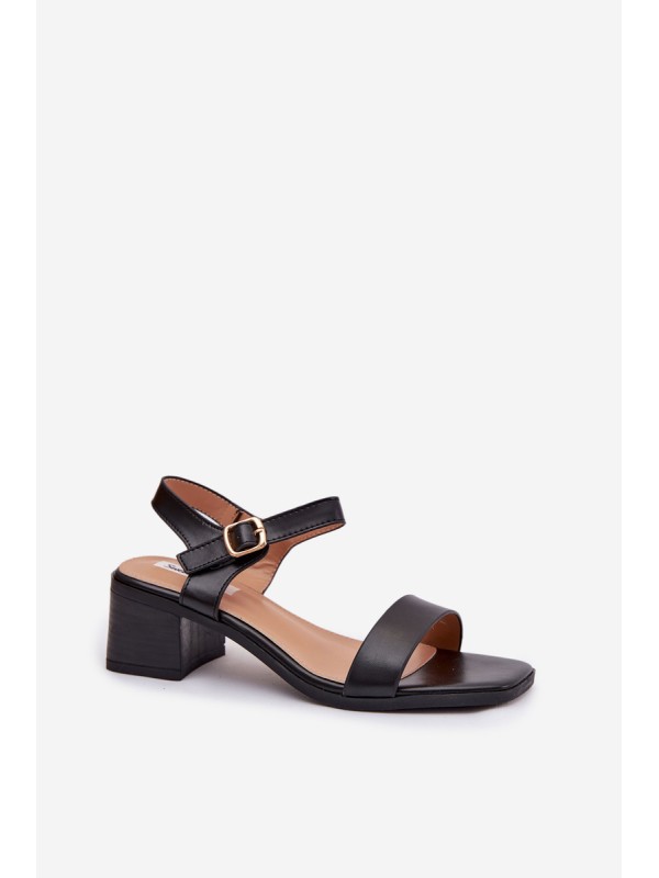 Women's Eco Leather Platform Sandals Black Sabela