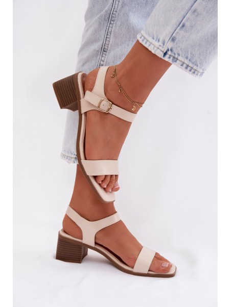 Women's Eco Leather Wedge Sandals Beige Sabela