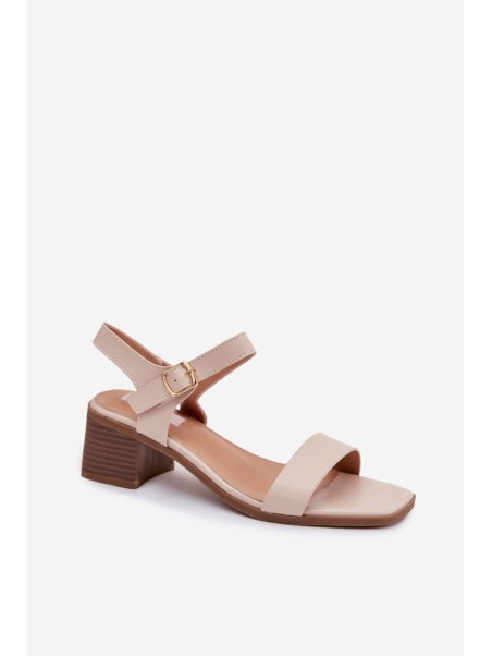 Women's Eco Leather Wedge Sandals Beige Sabela