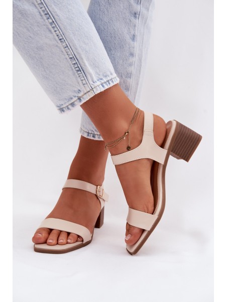 Women's Eco Leather Wedge Sandals Beige Sabela