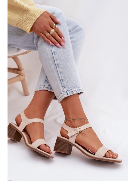 Women's Eco Leather Wedge Sandals Beige Sabela