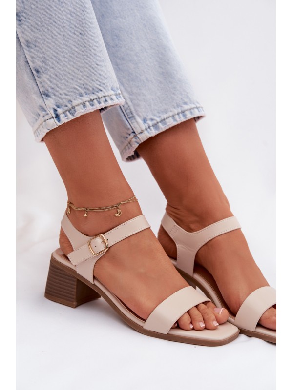 Women's Eco Leather Wedge Sandals Beige Sabela