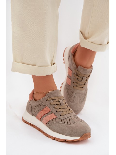 Women's Sneakers Made of Natural Suede Dark Green Marceline