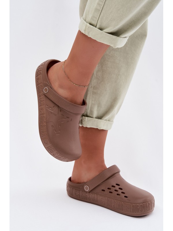 Women's Foam Chodaki Slides Big Star TT274A085 Brown