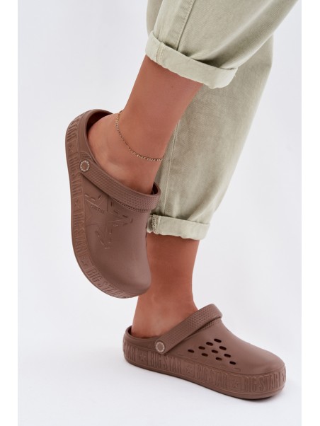 Women's Foam Chodaki Slides Big Star TT274A085 Brown