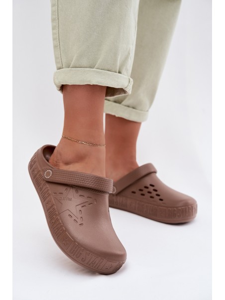 Women's Foam Chodaki Slides Big Star TT274A085 Brown