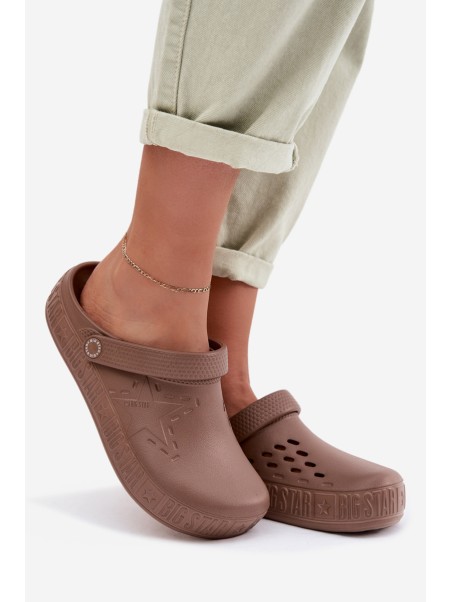 Women's Foam Chodaki Slides Big Star TT274A085 Brown