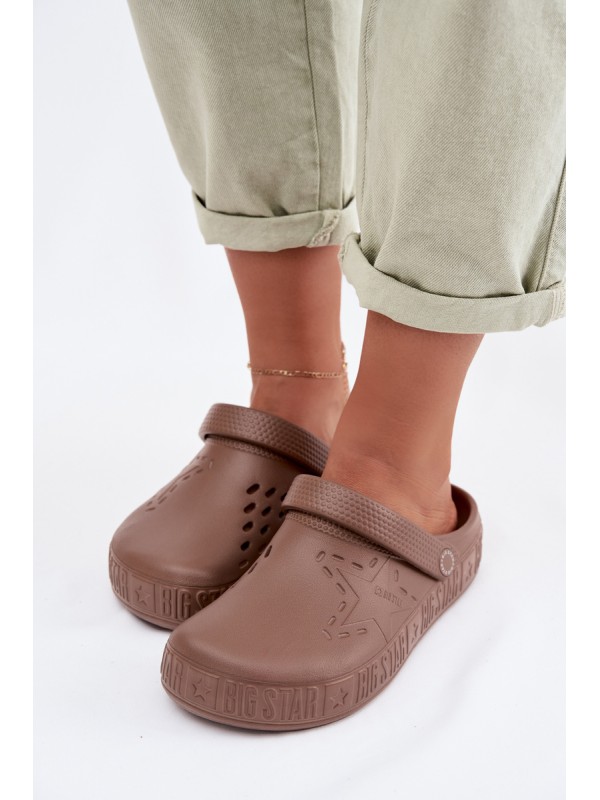 Women's Foam Chodaki Slides Big Star TT274A085 Brown