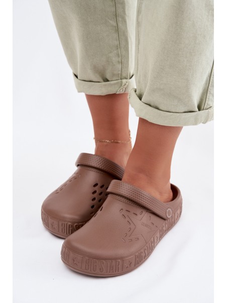 Women's Foam Chodaki Slides Big Star TT274A085 Brown