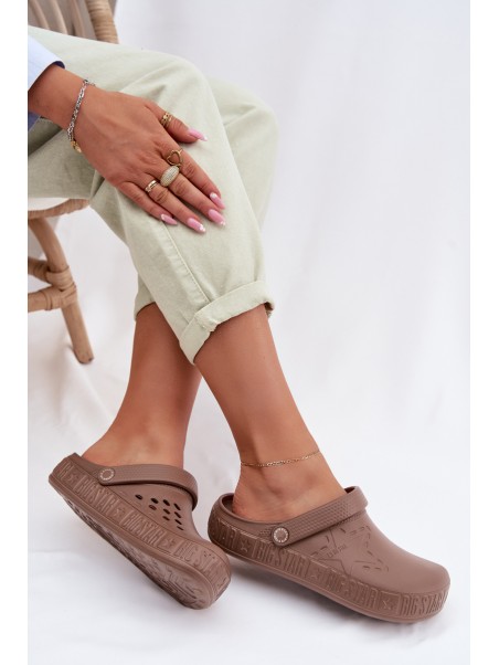 Women's Foam Chodaki Slides Big Star TT274A085 Brown