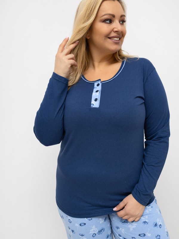 Pižama-DU-PI-FP-510.13-tamsiai mėlyna