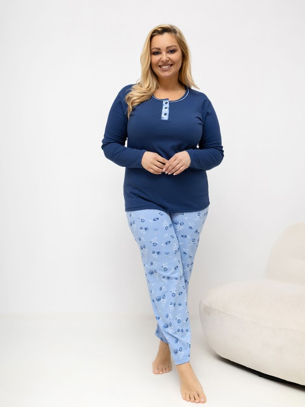 Pižama-DU-PI-FP-510.13-tamsiai mėlyna