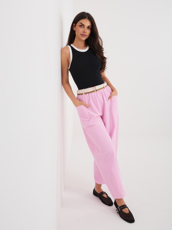 Spodnie-IT-SP-FL9665.78-jasny różowy