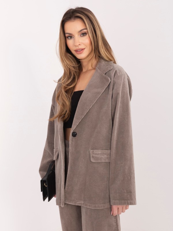 Švarkas-IT-MA-FL9958.87-tamsiai smėlio spalvos