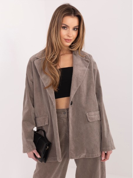 Švarkas-IT-MA-FL9958.87-tamsiai smėlio spalvos