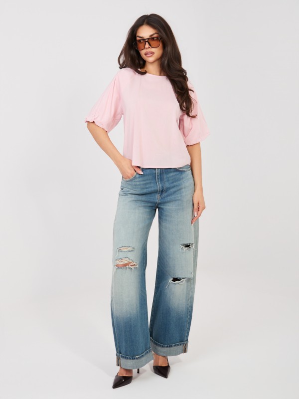 Palaidinė-D74515M11340A-šviesiai rožinė