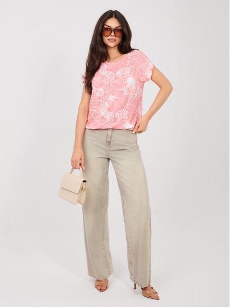 Marškinėliai-D12110M02646F-koraliniai