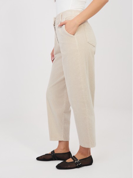 Kelnės-IT-SP-FL8916.80-šviesiai smėlio spalvos