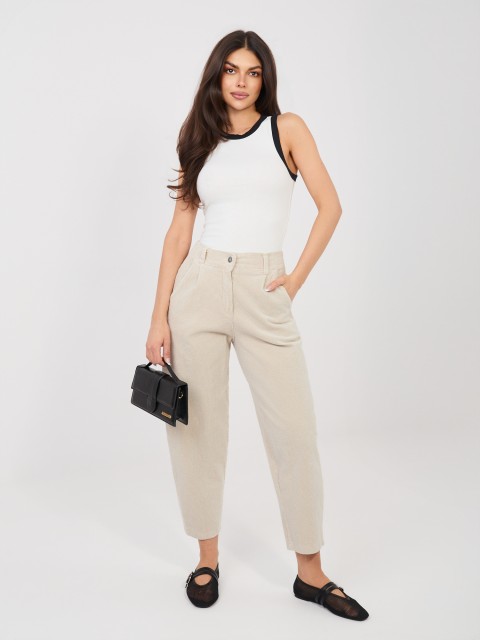 Kelnės-IT-SP-FL8916.80-šviesiai smėlio spalvos