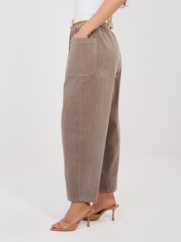 Kelnės-IT-SP-FL9665.78-tamsiai smėlio spalvos