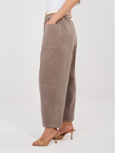 Kelnės-IT-SP-FL9665.78-tamsiai smėlio spalvos